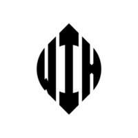 Wix cirkel letter logo-ontwerp met cirkel en ellipsvorm. wix ellipsletters met typografische stijl. de drie initialen vormen een cirkellogo. Wix cirkel embleem abstracte monogram brief mark vector. vector