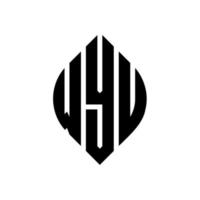 wyu cirkel letter logo ontwerp met cirkel en ellipsvorm. wyu-ellipsletters met typografische stijl. de drie initialen vormen een cirkellogo. wyu cirkel embleem abstracte monogram brief mark vector. vector