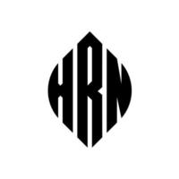 xrn cirkel letter logo ontwerp met cirkel en ellipsvorm. xrn ellipsletters met typografische stijl. de drie initialen vormen een cirkellogo. xrn cirkel embleem abstracte monogram brief mark vector. vector