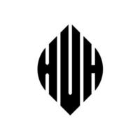 xvh cirkel letter logo ontwerp met cirkel en ellipsvorm. xvh ellipsletters met typografische stijl. de drie initialen vormen een cirkellogo. xvh cirkel embleem abstracte monogram brief mark vector. vector