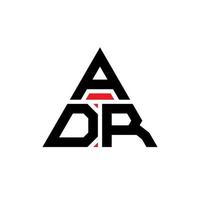 adr driehoek brief logo ontwerp met driehoekige vorm. adr driehoek logo ontwerp monogram. adr driehoek vector logo sjabloon met rode kleur. adr driehoekig logo eenvoudig, elegant en luxueus logo.