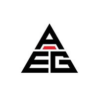 aeg driehoek brief logo ontwerp met driehoekige vorm. aeg driehoek logo ontwerp monogram. aeg driehoek vector logo sjabloon met rode kleur. aeg driehoekig logo eenvoudig, elegant en luxueus logo.