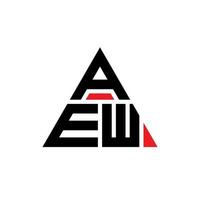 aew driehoek brief logo ontwerp met driehoekige vorm. aew driehoek logo ontwerp monogram. aew driehoek vector logo sjabloon met rode kleur. aew driehoekig logo eenvoudig, elegant en luxueus logo.