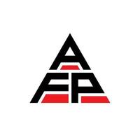 afp driehoek brief logo ontwerp met driehoekige vorm. afp driehoek logo ontwerp monogram. afp driehoek vector logo sjabloon met rode kleur. afp driehoekig logo eenvoudig, elegant en luxueus logo.