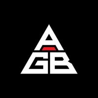 agb driehoek brief logo ontwerp met driehoekige vorm. agb driehoek logo ontwerp monogram. agb driehoek vector logo sjabloon met rode kleur. agb driehoekig logo eenvoudig, elegant en luxueus logo.