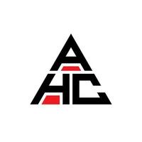 ahc driehoek brief logo ontwerp met driehoekige vorm. ahc driehoek logo ontwerp monogram. ahc driehoek vector logo sjabloon met rode kleur. ahc driehoekig logo eenvoudig, elegant en luxueus logo.