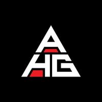 ahg driehoek brief logo ontwerp met driehoekige vorm. ahg driehoek logo ontwerp monogram. ahg driehoek vector logo sjabloon met rode kleur. ahg driehoekig logo eenvoudig, elegant en luxueus logo.