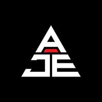 aje driehoek letter logo ontwerp met driehoekige vorm. aje driehoek logo ontwerp monogram. aje driehoek vector logo sjabloon met rode kleur. aje driehoekig logo eenvoudig, elegant en luxueus logo.