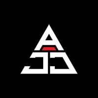 ajj driehoek letter logo ontwerp met driehoekige vorm. ajj driehoek logo ontwerp monogram. ajj driehoek vector logo sjabloon met rode kleur. ajj driehoekig logo eenvoudig, elegant en luxueus logo.