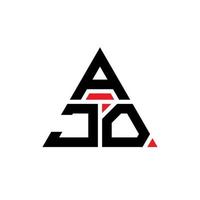 ajo driehoek brief logo ontwerp met driehoekige vorm. ajo driehoek logo ontwerp monogram. ajo driehoek vector logo sjabloon met rode kleur. ajo driehoekig logo eenvoudig, elegant en luxueus logo.
