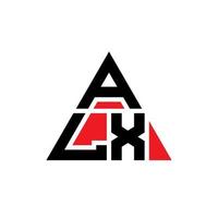 alx driehoek brief logo ontwerp met driehoekige vorm. alx driehoek logo ontwerp monogram. alx driehoek vector logo sjabloon met rode kleur. alx driehoekig logo eenvoudig, elegant en luxueus logo.