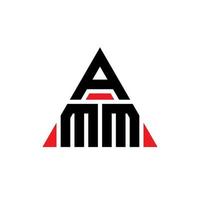 amm driehoek brief logo ontwerp met driehoekige vorm. amm driehoek logo ontwerp monogram. amm driehoek vector logo sjabloon met rode kleur. amm driehoekig logo eenvoudig, elegant en luxueus logo.