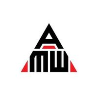 amw driehoek brief logo ontwerp met driehoekige vorm. amw driehoek logo ontwerp monogram. amw driehoek vector logo sjabloon met rode kleur. amw driehoekig logo eenvoudig, elegant en luxueus logo.