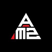 amz driehoek brief logo ontwerp met driehoekige vorm. amz driehoek logo ontwerp monogram. amz driehoek vector logo sjabloon met rode kleur. amz driehoekig logo eenvoudig, elegant en luxueus logo.