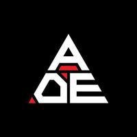 aoe driehoek brief logo ontwerp met driehoekige vorm. aoe driehoek logo ontwerp monogram. aoe driehoek vector logo sjabloon met rode kleur. aoe driehoekig logo eenvoudig, elegant en luxueus logo.