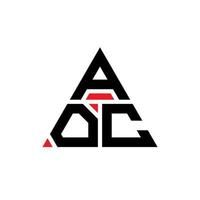 aoc driehoek brief logo ontwerp met driehoekige vorm. aoc driehoek logo ontwerp monogram. aoc driehoek vector logo sjabloon met rode kleur. aoc driehoekig logo eenvoudig, elegant en luxueus logo.