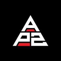apz driehoek brief logo ontwerp met driehoekige vorm. apz driehoek logo ontwerp monogram. apz driehoek vector logo sjabloon met rode kleur. apz driehoekig logo eenvoudig, elegant en luxueus logo.