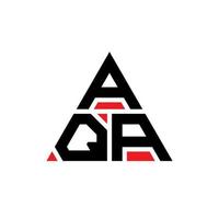 aqa driehoek brief logo ontwerp met driehoekige vorm. aqa driehoek logo ontwerp monogram. aqa driehoek vector logo sjabloon met rode kleur. aqa driehoekig logo eenvoudig, elegant en luxueus logo.