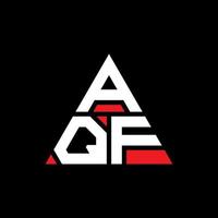 aqf driehoek brief logo ontwerp met driehoekige vorm. aqf driehoek logo ontwerp monogram. aqf driehoek vector logo sjabloon met rode kleur. aqf driehoekig logo eenvoudig, elegant en luxueus logo.