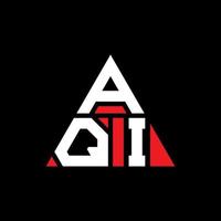 aqi driehoek brief logo ontwerp met driehoekige vorm. aqi driehoek logo ontwerp monogram. aqi driehoek vector logo sjabloon met rode kleur. aqi driehoekig logo eenvoudig, elegant en luxueus logo.