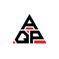 aqp driehoek brief logo ontwerp met driehoekige vorm. aqp driehoek logo ontwerp monogram. aqp driehoek vector logo sjabloon met rode kleur. aqp driehoekig logo eenvoudig, elegant en luxueus logo.