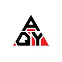 aqy driehoek brief logo ontwerp met driehoekige vorm. aqy driehoek logo ontwerp monogram. aqy driehoek vector logo sjabloon met rode kleur. aqy driehoekig logo eenvoudig, elegant en luxueus logo.