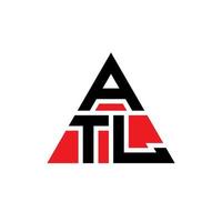 atl driehoek brief logo ontwerp met driehoekige vorm. atl driehoek logo ontwerp monogram. atl driehoek vector logo sjabloon met rode kleur. atl driehoekig logo eenvoudig, elegant en luxueus logo.