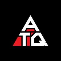 atq driehoek brief logo ontwerp met driehoekige vorm. atq driehoek logo ontwerp monogram. atq driehoek vector logo sjabloon met rode kleur. atq driehoekig logo eenvoudig, elegant en luxueus logo.