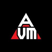 avm driehoek brief logo ontwerp met driehoekige vorm. avm driehoek logo ontwerp monogram. avm driehoek vector logo sjabloon met rode kleur. avm driehoekig logo eenvoudig, elegant en luxueus logo.