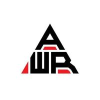 awr driehoek brief logo ontwerp met driehoekige vorm. awr driehoek logo ontwerp monogram. awr driehoek vector logo sjabloon met rode kleur. awr driehoekig logo eenvoudig, elegant en luxueus logo.