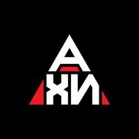 axn driehoek brief logo ontwerp met driehoekige vorm. axn driehoek logo ontwerp monogram. axn driehoek vector logo sjabloon met rode kleur. axn driehoekig logo eenvoudig, elegant en luxueus logo.