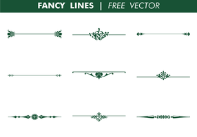 Decoratieve Fancy Lines Gratis Vector