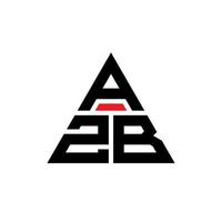 azb driehoek brief logo ontwerp met driehoekige vorm. azb driehoek logo ontwerp monogram. Azb driehoek vector logo sjabloon met rode kleur. azb driehoekig logo eenvoudig, elegant en luxueus logo.