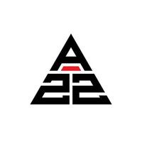 azz driehoek brief logo ontwerp met driehoekige vorm. azz driehoek logo ontwerp monogram. azz driehoek vector logo sjabloon met rode kleur. azz driehoekig logo eenvoudig, elegant en luxueus logo.