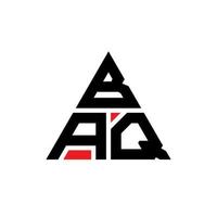 baq driehoek brief logo ontwerp met driehoekige vorm. baq driehoek logo ontwerp monogram. baq driehoek vector logo sjabloon met rode kleur. baq driehoekig logo eenvoudig, elegant en luxueus logo.