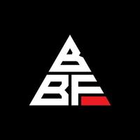 bbf driehoek brief logo ontwerp met driehoekige vorm. bbf driehoek logo ontwerp monogram. bbf driehoek vector logo sjabloon met rode kleur. bbf driehoekig logo eenvoudig, elegant en luxueus logo.