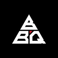 bbq driehoek brief logo ontwerp met driehoekige vorm. bbq driehoek logo ontwerp monogram. BBQ-driehoek vector logo sjabloon met rode kleur. bbq driehoekig logo eenvoudig, elegant en luxueus logo.