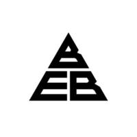 beb driehoek brief logo ontwerp met driehoekige vorm. beb driehoek logo ontwerp monogram. beb driehoek vector logo sjabloon met rode kleur. beb driehoekig logo eenvoudig, elegant en luxueus logo.