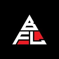 bfl driehoek brief logo ontwerp met driehoekige vorm. bfl driehoek logo ontwerp monogram. bfl driehoek vector logo sjabloon met rode kleur. bfl driehoekig logo eenvoudig, elegant en luxueus logo.