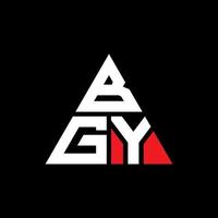 bgy driehoek brief logo ontwerp met driehoekige vorm. bgy driehoek logo ontwerp monogram. bgy driehoek vector logo sjabloon met rode kleur. bgy driehoekig logo eenvoudig, elegant en luxueus logo.
