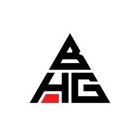bhg driehoek brief logo ontwerp met driehoekige vorm. bhg driehoek logo ontwerp monogram. bhg driehoek vector logo sjabloon met rode kleur. bhg driehoekig logo eenvoudig, elegant en luxueus logo.