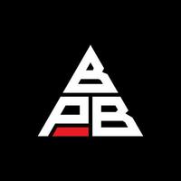 bpb driehoek brief logo ontwerp met driehoekige vorm. bpb driehoek logo ontwerp monogram. bpb driehoek vector logo sjabloon met rode kleur. bpb driehoekig logo eenvoudig, elegant en luxueus logo.