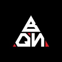 bqn driehoek brief logo ontwerp met driehoekige vorm. bqn driehoek logo ontwerp monogram. bqn driehoek vector logo sjabloon met rode kleur. bqn driehoekig logo eenvoudig, elegant en luxueus logo.