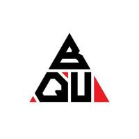 bqu driehoek brief logo ontwerp met driehoekige vorm. bqu driehoek logo ontwerp monogram. bqu driehoek vector logo sjabloon met rode kleur. bqu driehoekig logo eenvoudig, elegant en luxueus logo.