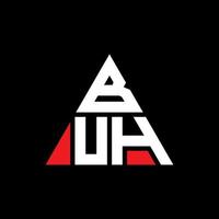 buh driehoek brief logo ontwerp met driehoekige vorm. buh driehoek logo ontwerp monogram. buh driehoek vector logo sjabloon met rode kleur. buh driehoekig logo eenvoudig, elegant en luxueus logo.