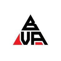 bva driehoek brief logo ontwerp met driehoekige vorm. bva driehoek logo ontwerp monogram. bva driehoek vector logo sjabloon met rode kleur. bva driehoekig logo eenvoudig, elegant en luxueus logo.