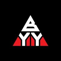 byy driehoek letter logo ontwerp met driehoekige vorm. byy driehoek logo ontwerp monogram. byy driehoek vector logo sjabloon met rode kleur. byy driehoekig logo eenvoudig, elegant en luxueus logo.
