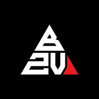 bzv driehoek brief logo ontwerp met driehoekige vorm. bzv driehoek logo ontwerp monogram. bzv driehoek vector logo sjabloon met rode kleur. bzv driehoekig logo eenvoudig, elegant en luxueus logo.