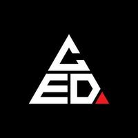 ced driehoek brief logo ontwerp met driehoekige vorm. ced driehoek logo ontwerp monogram. ced driehoek vector logo sjabloon met rode kleur. ced driehoekig logo eenvoudig, elegant en luxueus logo.