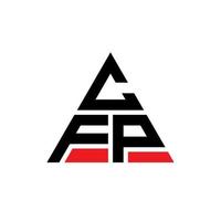 cfp driehoek brief logo ontwerp met driehoekige vorm. cfp driehoek logo ontwerp monogram. cfp driehoek vector logo sjabloon met rode kleur. cfp driehoekig logo eenvoudig, elegant en luxueus logo.
